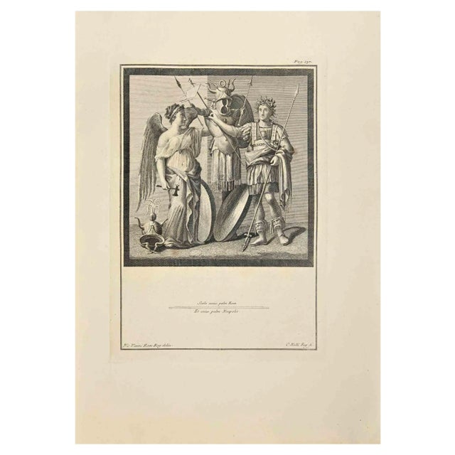 Nicola Billy, Victory and Trophies, Etching, 18th Century For Sale