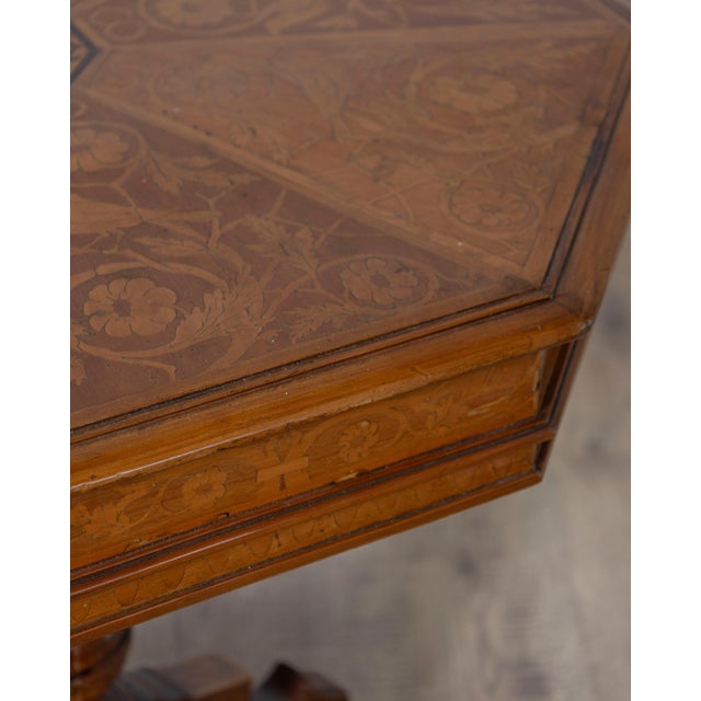 Early 19th century Inlaid Walnut Italian Side Table For Sale In Atlanta - Image 6 of 10