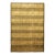 6'x9' Hand-Knotted Modern Tibetan Wool & Silk Carved Linear Rug in Gold & Green For Sale