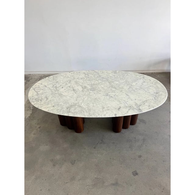 1980s Oval Dining Table With Sculptural Bases - 1 of 1 For Sale In Los Angeles - Image 6 of 14