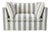 Sophie Conran Coco Loveseat - Garden Grey Stripes with Knife Edge Cushion For Sale