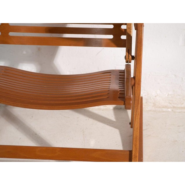 Wood Vintage Folding Rocking Chair in Beech, Central Europe, 1960 For Sale - Image 7 of 10