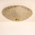 High quality modern thick textured ice glass flush mount, circa 1965. Each flush mount is featuring a huge round handmade...