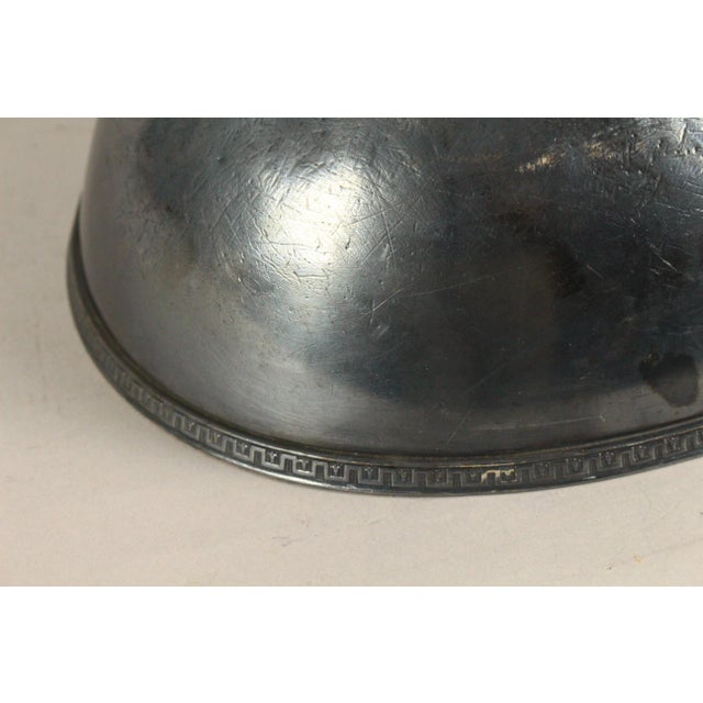 Metal 1930's Michigan Yacht Club Meat Turkey Serving Dome Cover, Silver Soldered For Sale - Image 7 of 15