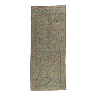Vintage Persian Tabriz Rug Runner - 04'03 X 10'03 For Sale