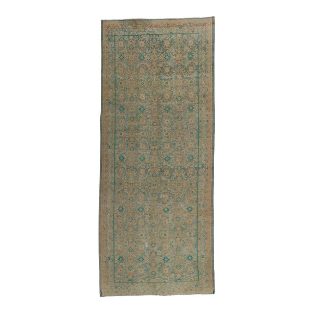 Vintage Persian Tabriz Rug Runner - 04'03 X 10'03 For Sale