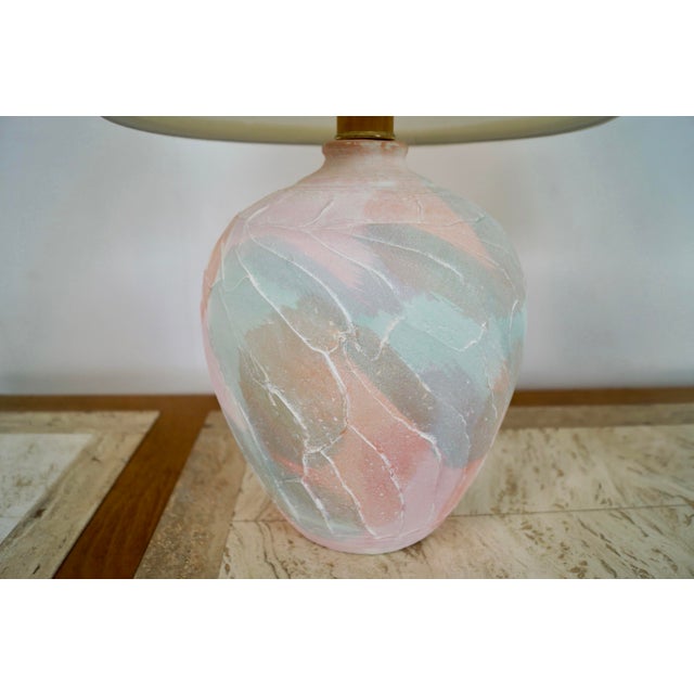 Turquoise 1980’s Hollywood Regency Pastel Table Lamps - A Pair For Sale - Image 8 of 12