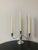A beautiful shiny American sterling silver three arm candelabra for an elegant and traditional table setting. Candelabra...