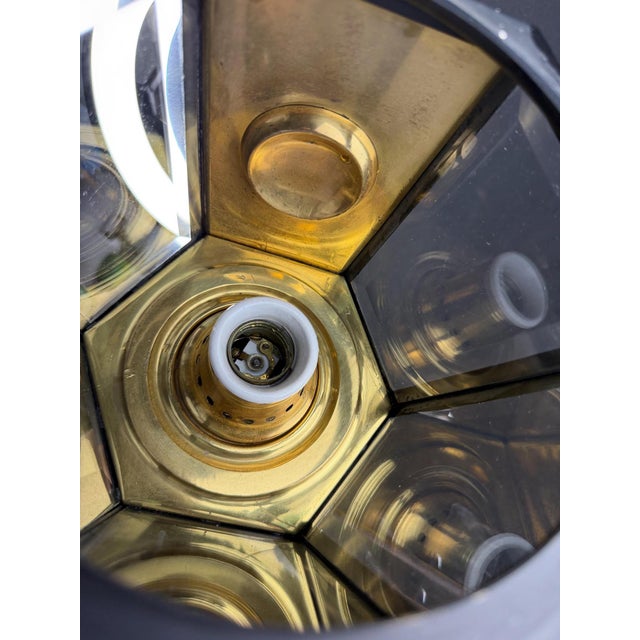 Black Antique French Empire Revival Wall Lantern with Original Beveled Glass Panels, 1890s For Sale - Image 8 of 11