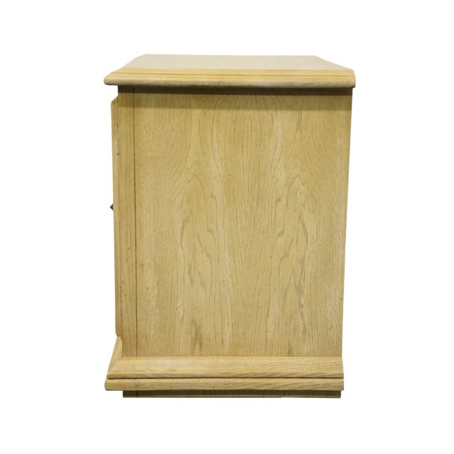Wood Farcher Furniture Italian Contemporary 26" Pickled Wood Cabinet Nightstand 470-9881 For Sale - Image 7 of 11