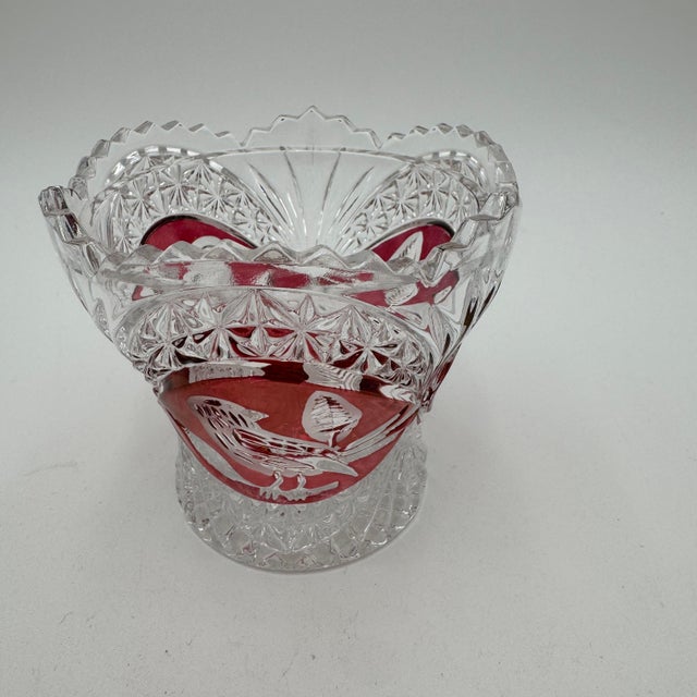 Byrdes Collection Jam/Jelly Jar Base by Hofbauer 24% Lead Crystal For Sale - Image 4 of 10