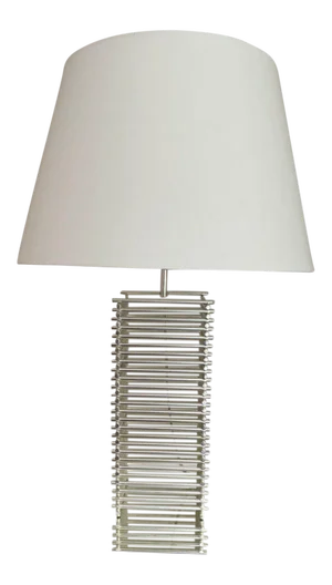 Thomas Pheasant Stack Table Lamp in Silver