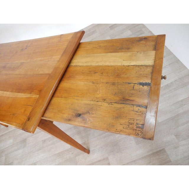 Wood Antique Biedermeier Empire Table in Cherrywood, 1800s For Sale - Image 7 of 18