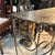Gray Vintage Metal Demilune Detailed Console Table For Sale - Image 8 of 10