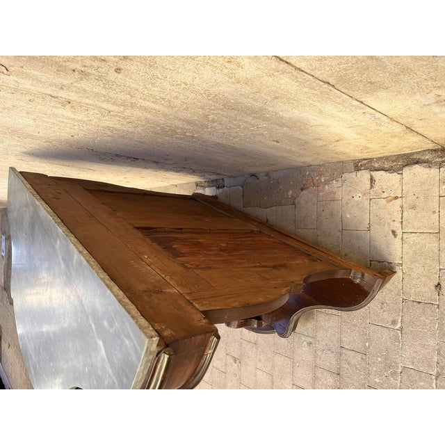 Antique Console Table with Grey Marble, 1890s For Sale - Image 5 of 11