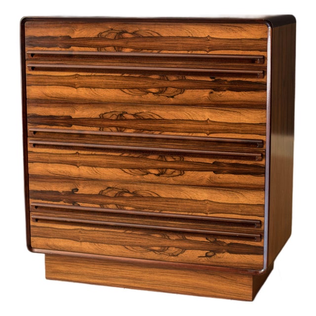 Mid Century Modern Rosewood Tall Dresser Chest by Westnofa of Norway For Sale