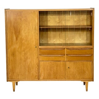 Mid-Century Oak Highboard, 1960s For Sale