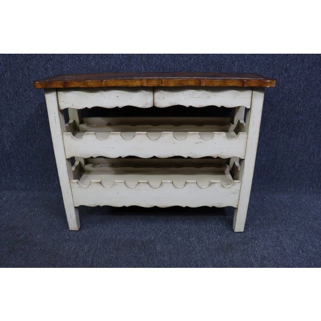 Cream Century Country French Cream & Maple Wine Server For Sale - Image 8 of 8