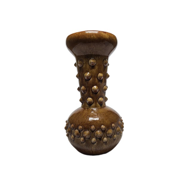 Brown Vintage Vase in Ceramic from Mrostowice Ceramic, Poland, 1970s For Sale - Image 8 of 12