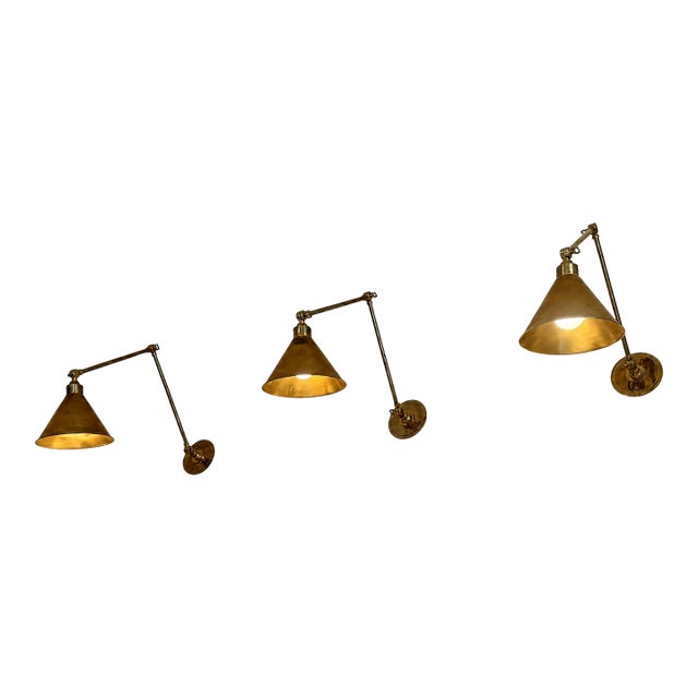 Ann Morris Brass Sconces - Set of 3 For Sale