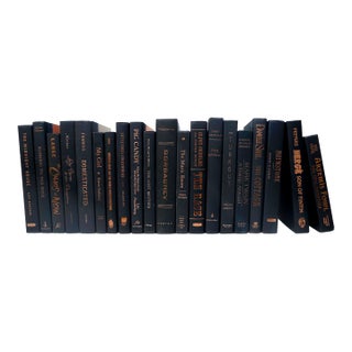 Decorative Books - Onyx & Copper Books - Black Books by the Foot For Sale