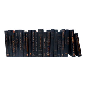 Decorative Books - Onyx & Copper Books - Black Books by the Foot