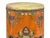 Distressed Light Orange Tibetan Style Jewel Symbol Round Drum Table For Sale In San Francisco - Image 6 of 10