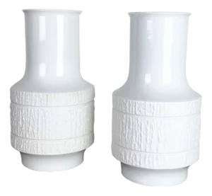 Op Art German Porcelain Vase by Richard Scharrer for Thomas, 1970s, Set of 2