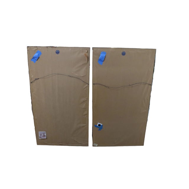 Pair of Large Antique Chinese 19th Century Painted Ancestor Portraits For Sale - Image 9 of 9