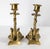 Metal 19th Century Victorian Pair of Brass Dragon or Griffin Form Candlesticks, Probably French For Sale - Image 7 of 10