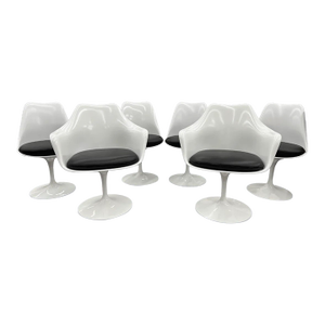 1960s MCM Saarinen for Knoll Tulip Swivel Dining Chairs - Set of Six