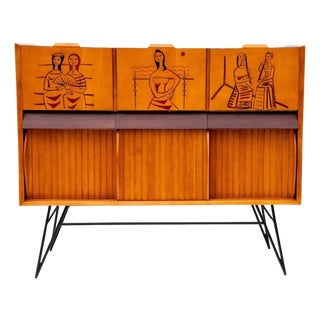 Vintage Sideboard in Ash, 1950s For Sale
