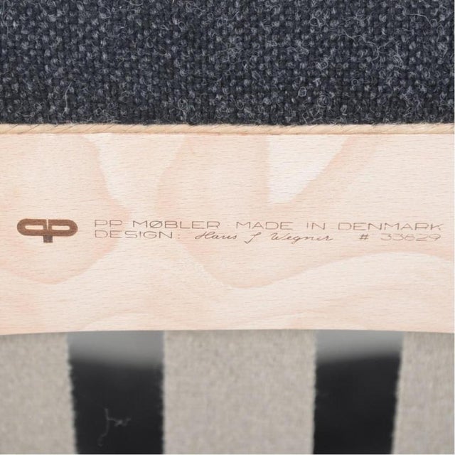 Set of Papa Bear Chair and Ottoman in Grey Hallingdal Fabric by Hans J. Wegner, 2025 For Sale - Image 17 of 18