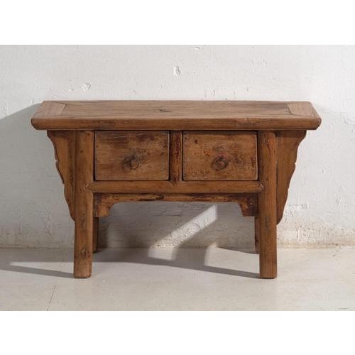 Low Shanxi Elm Console For Sale - Image 6 of 11