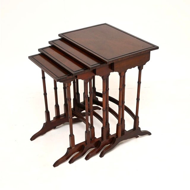 Antique Edwardian Nesting Tables, 1900, Set of 4 For Sale - Image 4 of 11