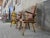 Contemporary Vintage Rustic Oak Chairs with Leather Cushions, 1970s, Set of 2 For Sale - Image 3 of 18