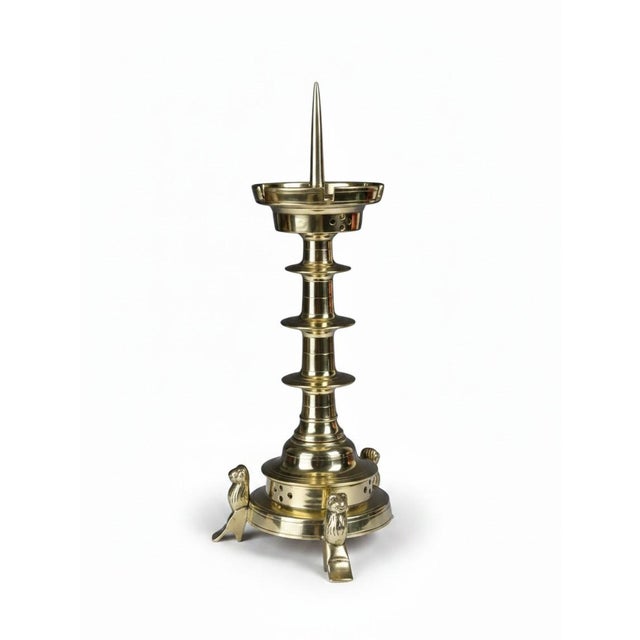 18th Century Brass Ecclesiastical Pricket Candlestick, 17501800 by Unknown for Unknown, 1780 For Sale - Image 15 of 15