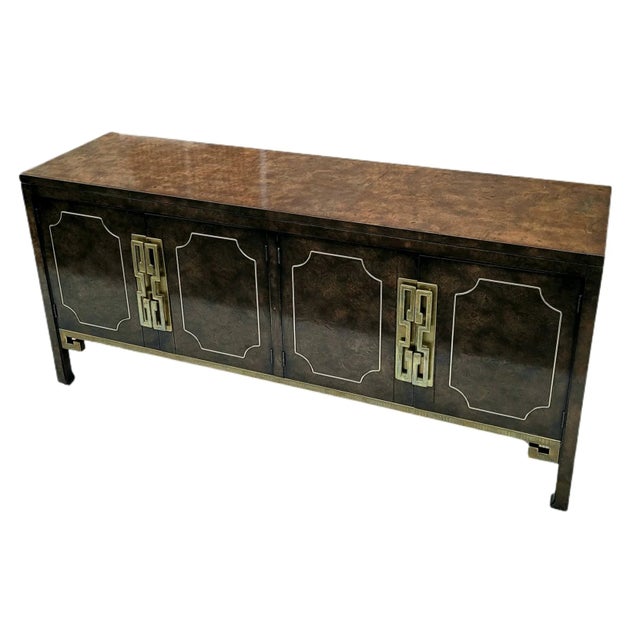 Mid 20th Century Mastercraft Amboyna Burl Wood Credenza by William Doezema For Sale - Image 9 of 10