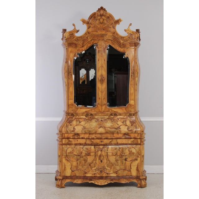 Age: Approx: 50 Years Old Details: Mirrored Doors Beveled Glass Dovetailed Drawer Construction Fine Carved Details High...