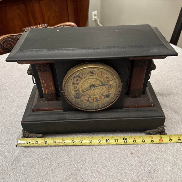 Antique WM. L. Gilbert Mantle Clock For Sale - Image 11 of 12