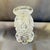Transparent Vintage Heavy Crystal Pineapple Pattern Footed Vase With Scalloped Rim For Sale - Image 8 of 10