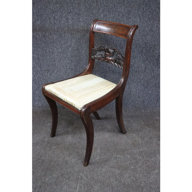 Traditional Mahogany Federal Style Eagle Chair For Sale - Image 3 of 6