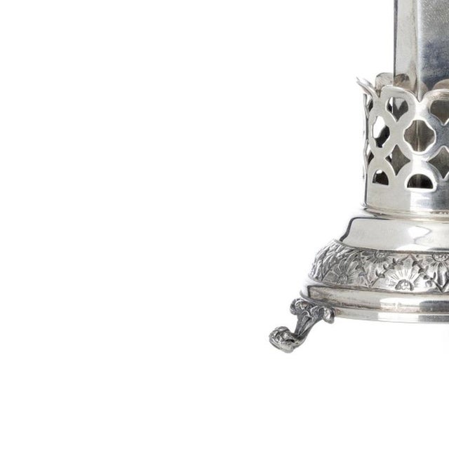 Vintage Silver Toothpick Holder For Sale - Image 3 of 6