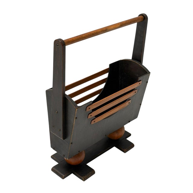 Stunning and rare Art Deco Modernist magazine rack. Design in the style of Cor Alons. Striking Dutch design from the...