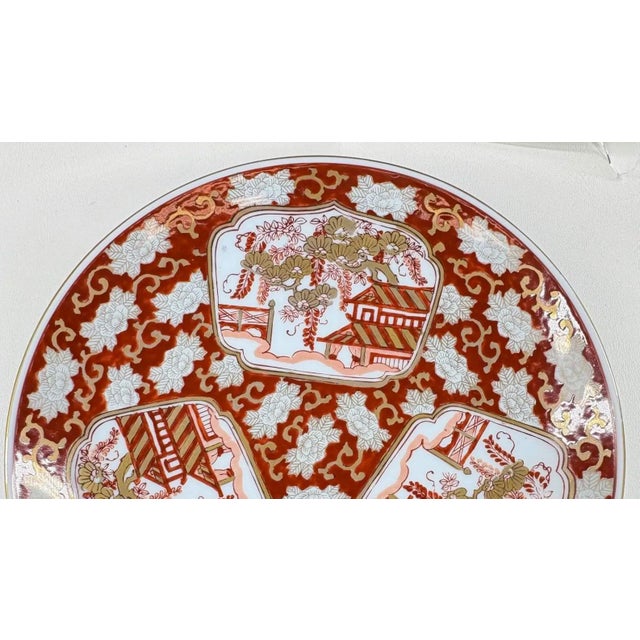 Mid 20th Century Vintage Hand-Painted Japanese Gold Imari 11" Plates, Set of 3 For Sale - Image 5 of 13