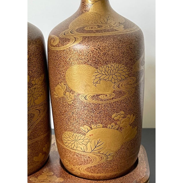 Japanese Maki-e Lacquerware Portable Picnic Set Sagejubako For Sale - Image 4 of 18
