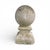 A compelling pair of 19th-century French stone ball finials that bring sculptural presence and timeless architectural...