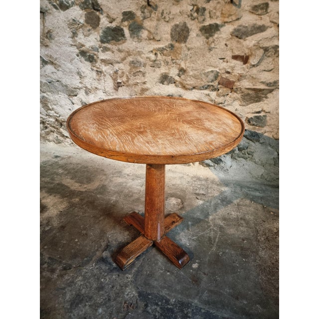 Vintage Round Pedestal Bistro Table, 1920s For Sale - Image 11 of 13