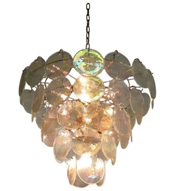 Murano Glass Discs Chandelier, 1990 For Sale - Image 12 of 15