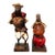 Late 20th Century Mexican Folk Art Papier-Mâché Market Figures With Basket and Jug — Pair For Sale